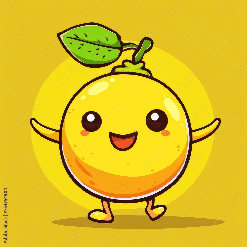 cute lemon mascot cute lemon mascot