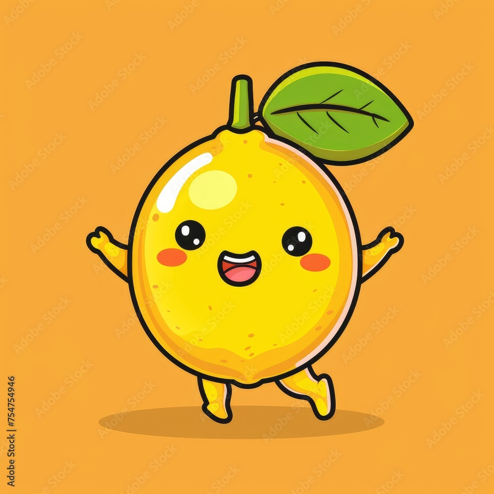 cute lemon mascot cute lemon mascot