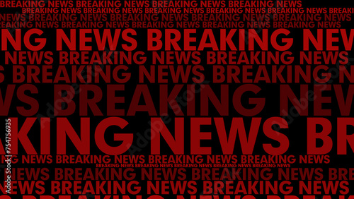 Breaking news text on black background global report, worldwide news on news backdrop, symbolizing international information