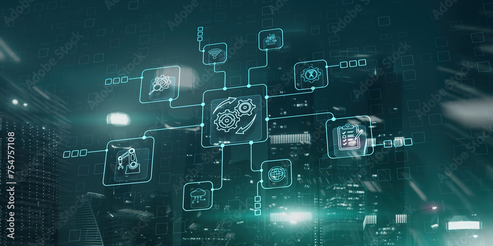 Automation icon. Software Technology Process System Business concept Automation icon. Software Technology Process System Business concept