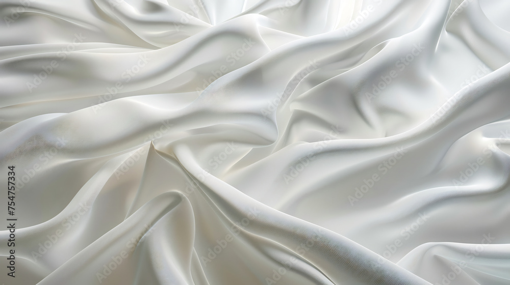 white silk fabric with waves abstract background white silk fabric with waves abstract background