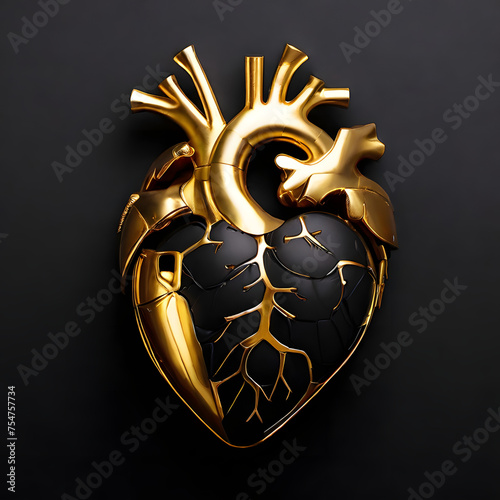 Digital Golden Illustration on Black