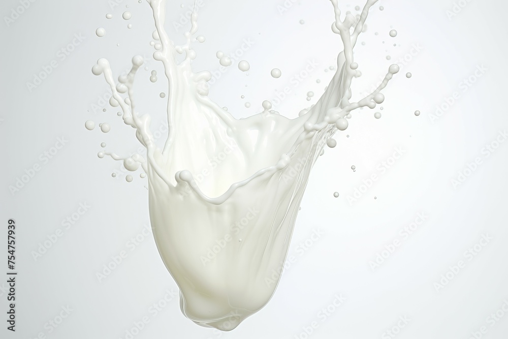 Creamy Milk splash background. Flow drop. Generate Ai
