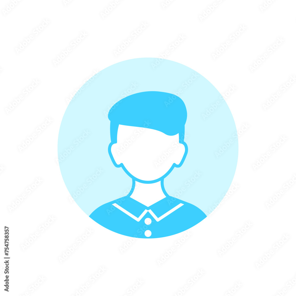 A simple blue profile icon of a person in a circle. Simple minimalistic profile icon. A simple blue profile icon of a person in a circle. Simple minimalistic profile icon.