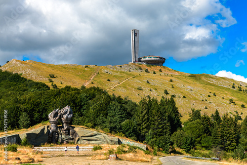 Buzludzha Monument in Bulgaria, the communist landmark in the balcanic area