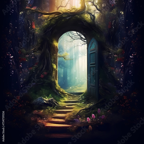 Magical doorways leading to different worlds.  #754759336