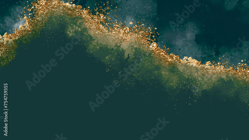 blue and Gold Elegant background design 