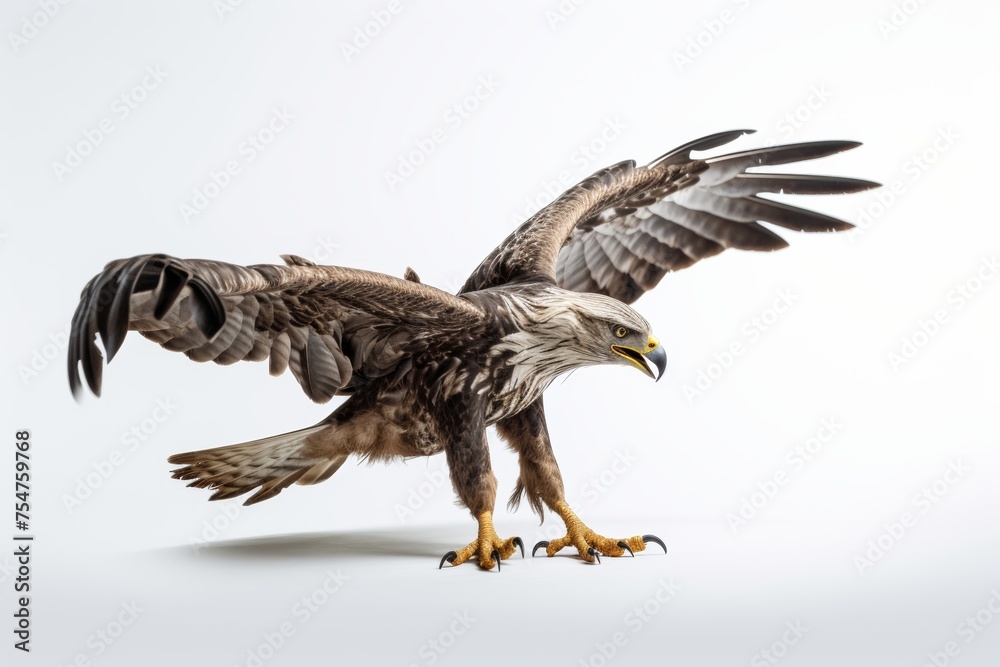 Obraz premium Eagle landing, wildlife representation. Majestic, bird, predator.
