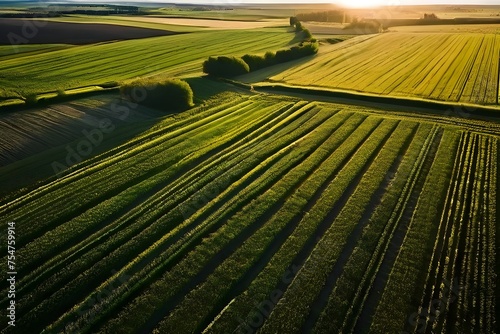 rural landscape drone view