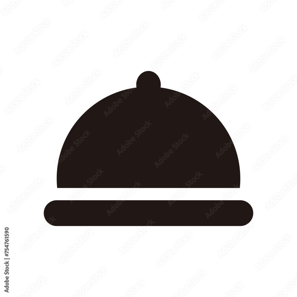 Fototapeta premium Restaurant cloche icon vector isolated on white background for your web and mobile app design