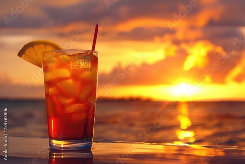 Summer tropical drink background. Positive background 