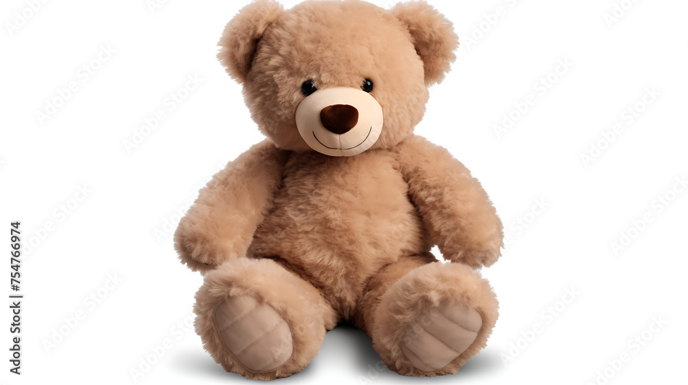 Teddy bear isolated on a white background. 3d rendering.