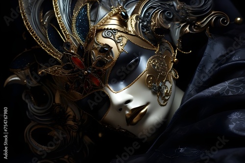 Masquerade Madness Venetian Masks and Dark Roman photo