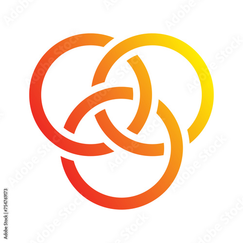 Abstract shapes isolated on white background. Entangled design. Vector illustration.
