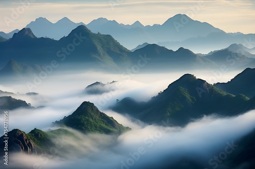 Mystical Misty Mountains Ethereal Peaks Shrouded