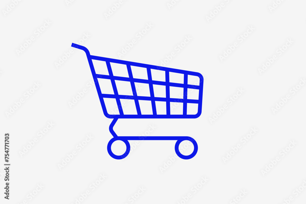 cart illustration in line style design. Vector illustration. cart illustration in line style design. Vector illustration.