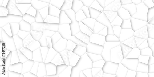 Abstract white stained glass background pattern .white stained glass window art background .seamless pattern with 3d shapes vector vintage design .