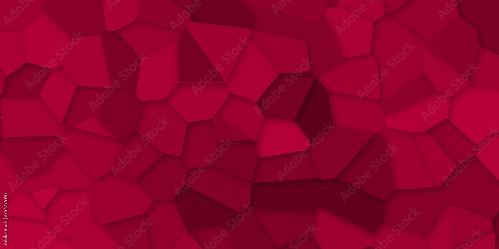 Abstract red stained glass background pattern .red stained glass window art background .seamless pattern with 3d shapes vector vintage design . Abstract red stained glass background pattern .red stained glass window art background .seamless pattern with 3d shapes vector vintage design .