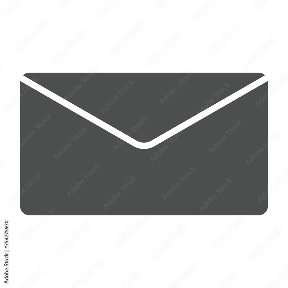 Single cut grey-coloured message icon Single cut grey-coloured message icon