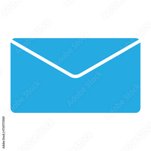 Free Download Single cut blue-coloured message icon - GFXLoad