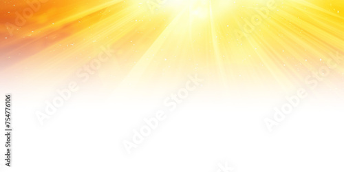 abstract sun ray with bokeh with gradient effect, isolated on white and transparent background, png 