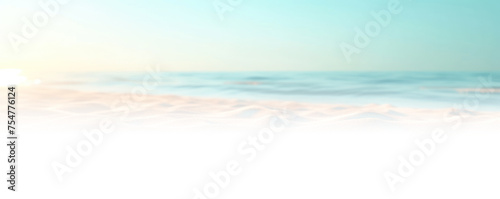 Beach and sea and clouds sky gradient effect design  isolated on white and transparent background  png