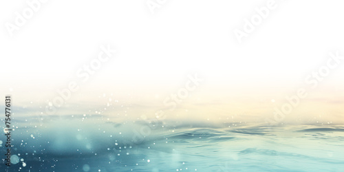 Sunset over the sea with gradient effect  isolated on white and transparent background  png