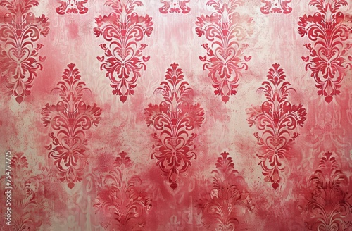 Pink and Red Wallpaper With Pattern