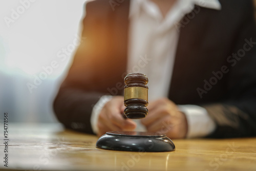 Businessman, legal lawyer work at a law firm