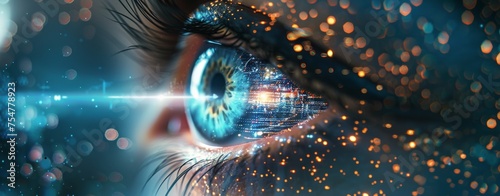 Close Up of Persons Blue Eye