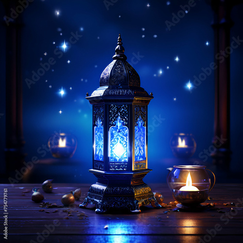Ramadan kareem and Ramadane mubarak. wishes holy month Mubarak and Karim for Muslims, shiny lamp