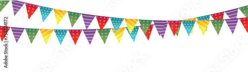 Happy birthday vector transparent background. Colorful happy birthday border frame with confetti. 
