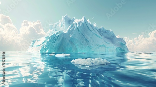 Wallpaper Mural Global warming is causing the Antarctic glacier to melt due to climate change. Torontodigital.ca