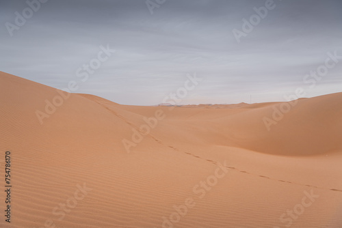 The sand waves of an interesting shape in the desert next to Wuhai, China © Tatiana Kashko