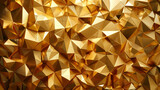 Abstract art of shiny gold polygons a rich texture of luxury and contemporary glamour perfect for opulent wallpaper