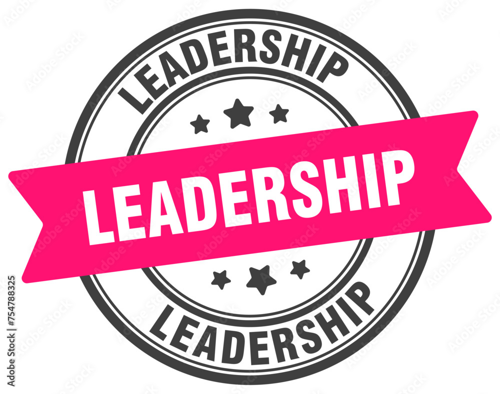 Fototapeta premium leadership stamp. leadership label on transparent background. round sign