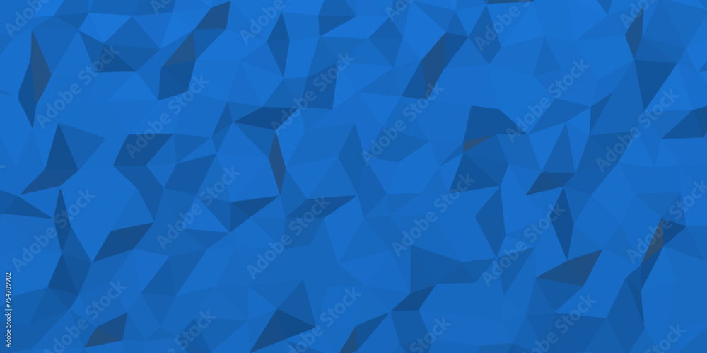 Abstract blue and gray seamless geometric low polygon pattern .geometric wall tile polygonal pattern design .abstract vector illustration ,business design template.