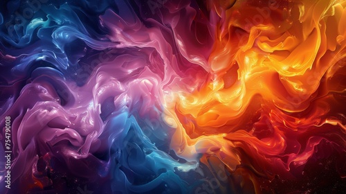 Multicolored Background Against Black