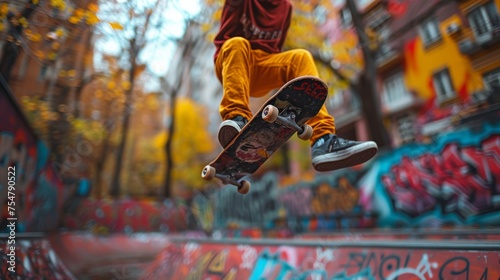 Person Jumping Skateboard in the Air