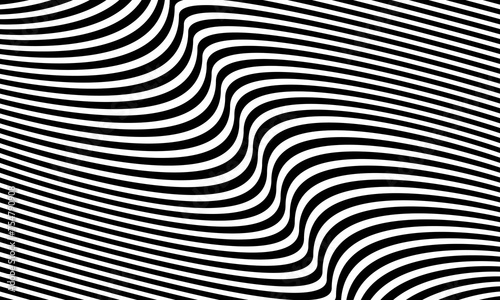 the black and white pattern of curved lines abstract the background