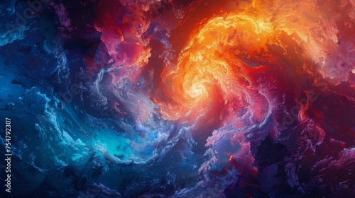 Multicolored Background Against Black