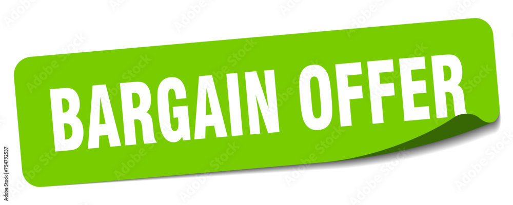 bargain offer sticker. bargain offer label bargain offer sticker. bargain offer label