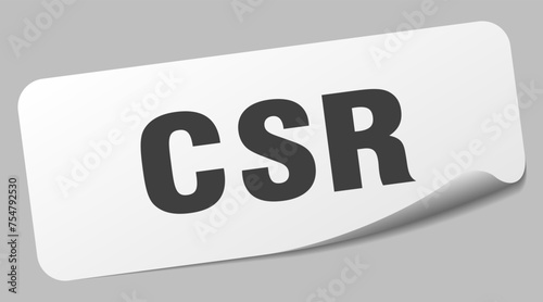csr sticker. csr label