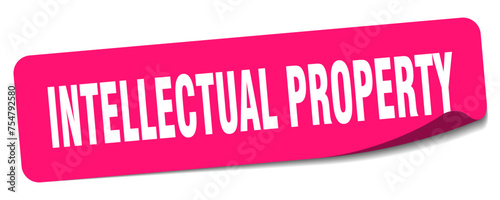 intellectual property sticker. intellectual property label