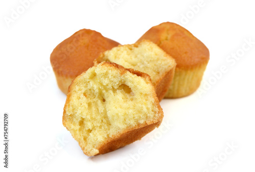 Isolated muffin on white background