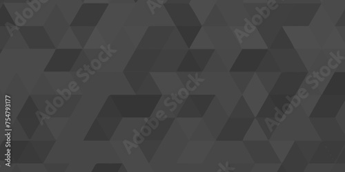 Abstract dark black seamless geometric low polygon pattern .geometric wall tile polygonal pattern design .abstract small mosaic tringles vector illustration ,business design template .