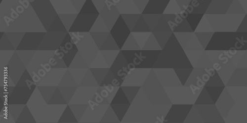 Abstract dark black seamless geometric low polygon pattern .geometric wall tile polygonal pattern design .abstract small mosaic tringles vector illustration ,business design template .