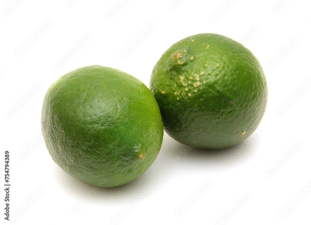 Fresh ripe lime isolated on white background Fresh ripe lime isolated on white background