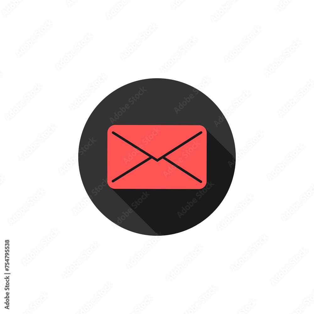 Mail icon isolated on transparent background