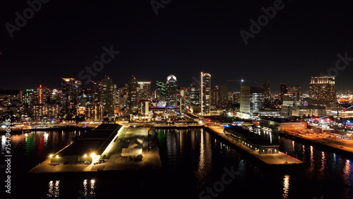 San Diego Skyline At San Diego In California United States. Megalopolis Downtown Cityscape. Business Travel. San Diego Skyline At San Diego In California United States. 